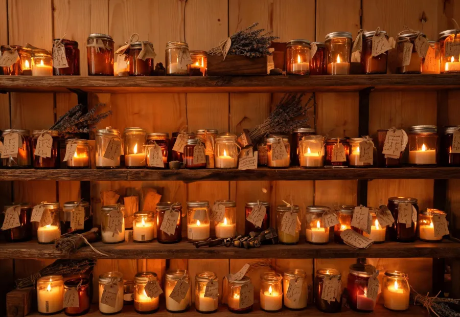 Yankee Candle heritage retail shelf