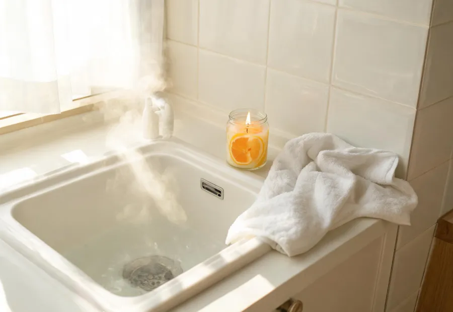 Kitchen candle and citrus