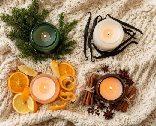 Seasonal candle assortment